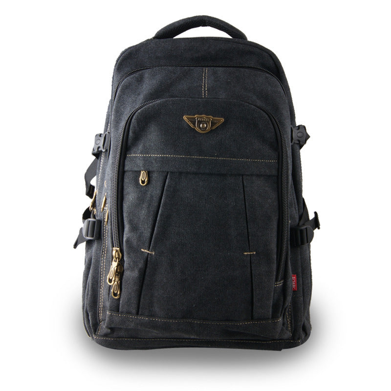 Canvas backpack travel bag