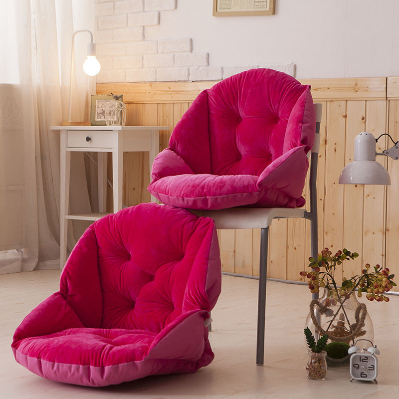 Plush dining chair cushion