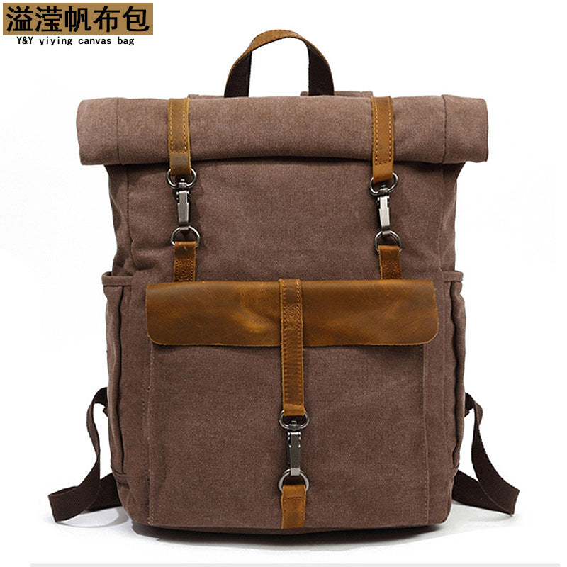 Cross-border sources of new canvas backpack for men