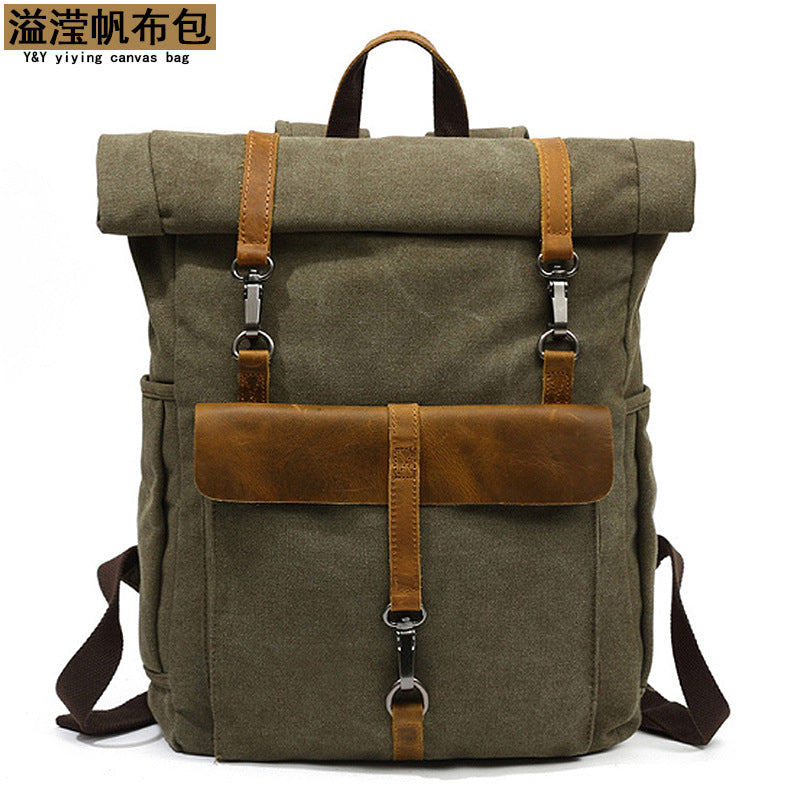 Cross-border sources of new canvas backpack for men