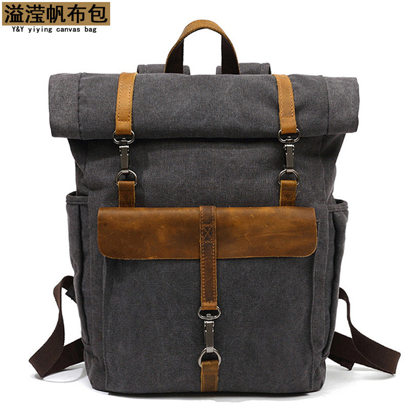 Cross-border sources of new canvas backpack for men