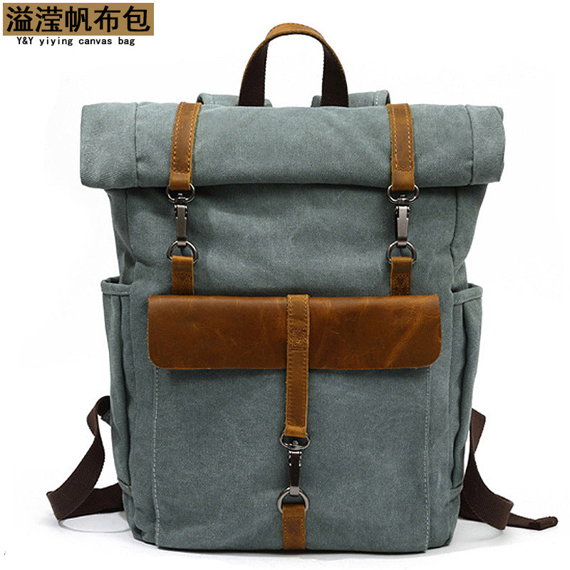 Cross-border sources of new canvas backpack for men