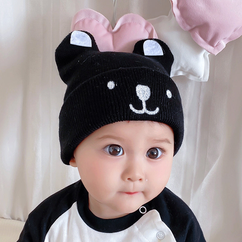 Cute Infant Baby Hat Woolen Knitted Bear Ears Caps