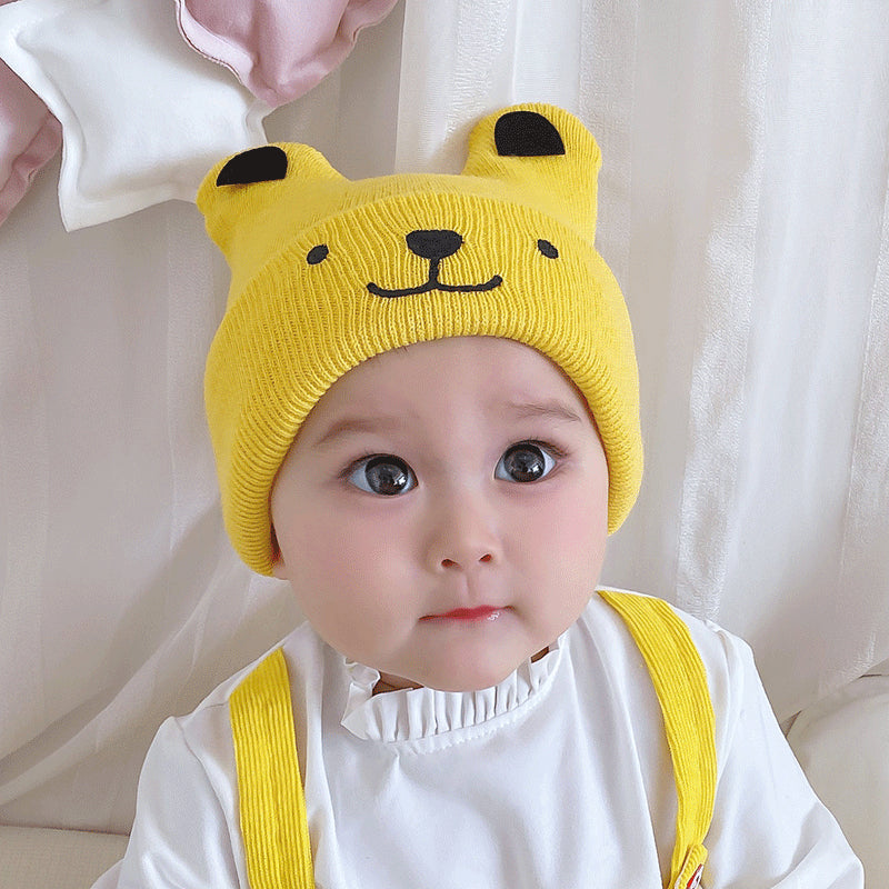 Cute Infant Baby Hat Woolen Knitted Bear Ears Caps