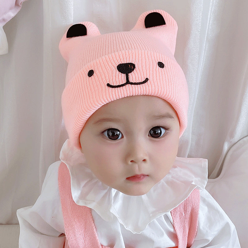 Cute Infant Baby Hat Woolen Knitted Bear Ears Caps