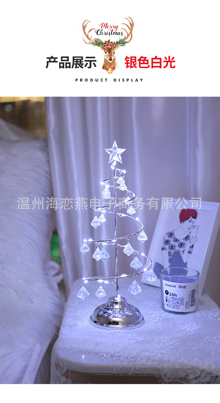 LED light crystal christmas tree light lamp