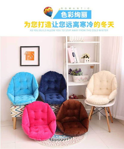 Plush dining chair cushion