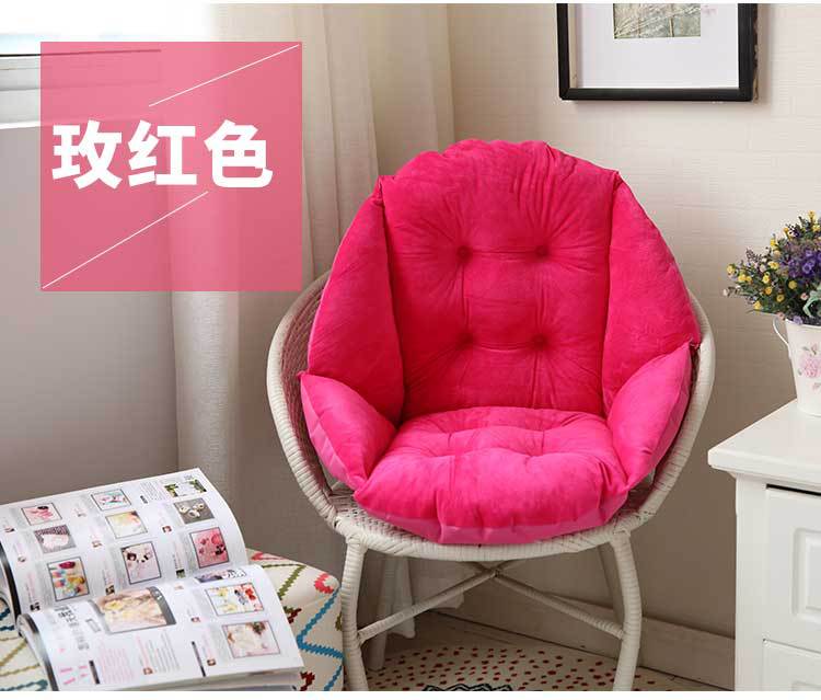 Plush dining chair cushion