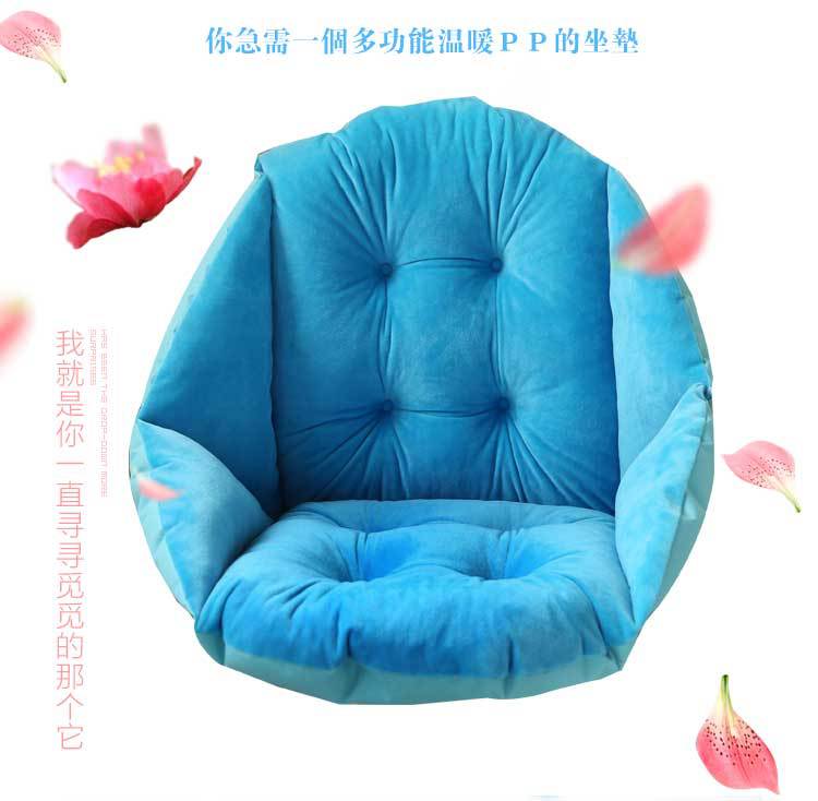 Plush dining chair cushion