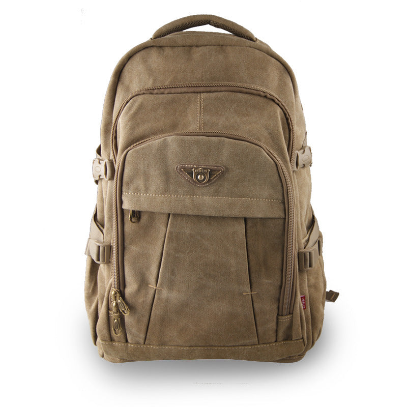 Canvas backpack travel bag