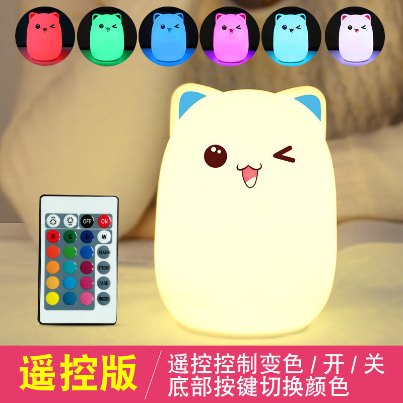 Cute rabbit night light lamp - USB remote control