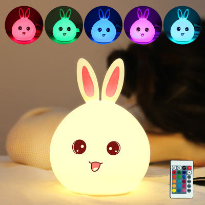 Cute rabbit night light lamp - USB remote control