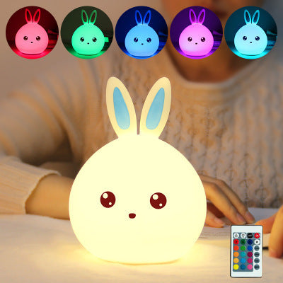 Cute rabbit night light lamp - USB remote control